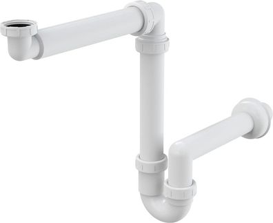 alcadrain Raumsparsiphon für die Waschbecken mit einer Überwurfmutter 5/4"