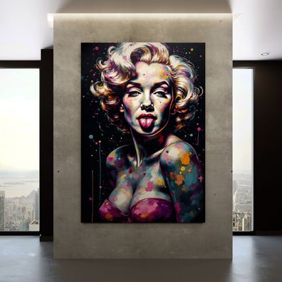 Kunst Marilyn Monroe Frau, Popsängerin, Wandbild Leinwand, Acrylglas, Poster Nr2