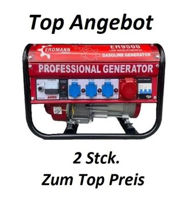 2 Stck. Stromerzeuger 2500W 4-Takt Benzin Top Angebot Neu!
