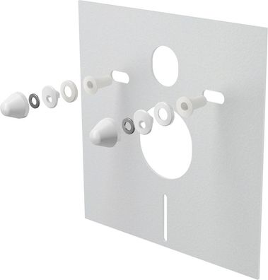 alcadrain Schallschutz für Wand-WC und Bidet mit Zubehör und Weißabdeckung