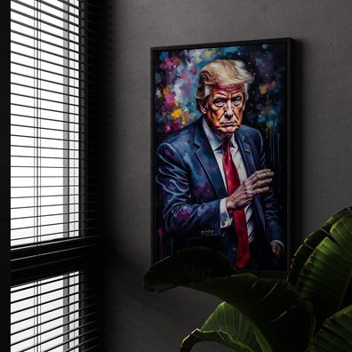 Bunte Präsident Donald Trump Wandbild Acrylglas, Leinwand, Poster Kunst Art Deko Nr29