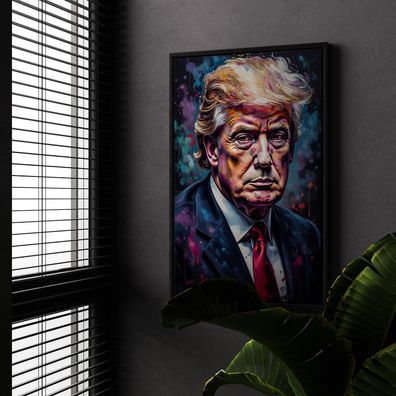 Bunte Präsident Donald Trump Wandbild Acrylglas, Leinwand, Poster Kunst Art Deko Nr31