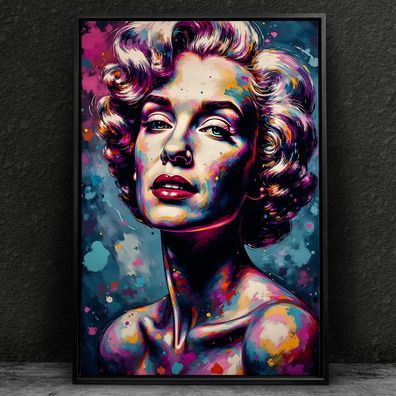 Kunst Marilyn Monroe Frau, Popsängerin, Wandbild Leinwand, Acrylglas, Poster Nr4