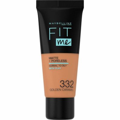 Maybelline New York Fit Me Matte + Poreless Foundation 332 Golden Caramel 30ml