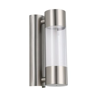 EGLO LED Wandleuchte "ROBLEDO" Edelstahl silber 7,4W 3000K 26x7,5x12cm 96013