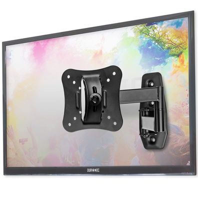 Duronic TVB0920 TV Wandhalterung 32 Zoll VESA 100x100 neigbar schwenkbar