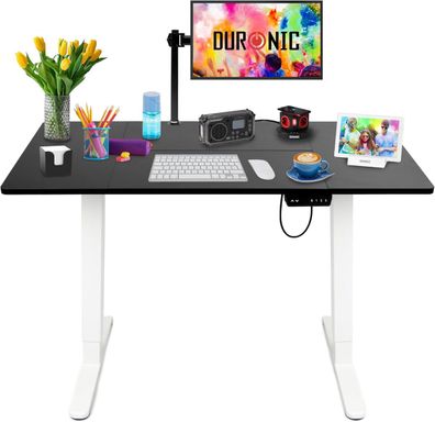Duronic CD120 WK Höhenverstellbarer Schreibtisch Computertisch Büro Gaming USB
