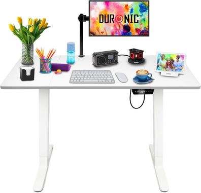 Duronic CD120 WE Höhenverstellbarer Schreibtisch Schreibtisch Büro Gaming