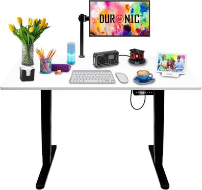 Duronic CD120 BW Höhenverstellbarer Schreibtisch Büro Gaming Schreibtisch