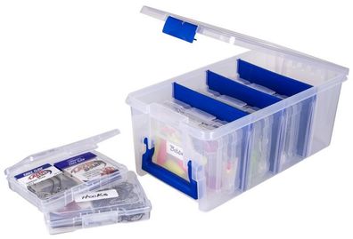 Flambeau 4510FB Terminal Tackle Organizer mit 3 blauen Zerust® Teilern und 8 Boxen