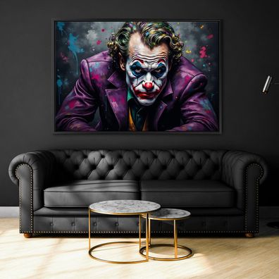Joker - Batman Pop-Art Bild Kunst, Wandbild Leinwand, Acrylglas oder Poster Nr8