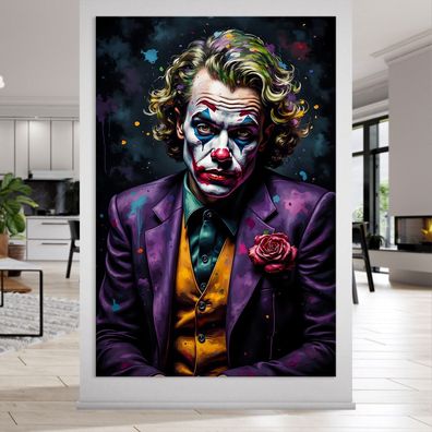 Joker - Batman Pop-Art Bild Kunst, Wandbild Leinwand, Acrylglas oder Poster Nr10