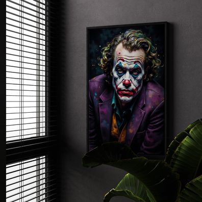 Joker - Batman Pop-Art Bild Kunst, Wandbild Leinwand, Acrylglas oder Poster Nr13