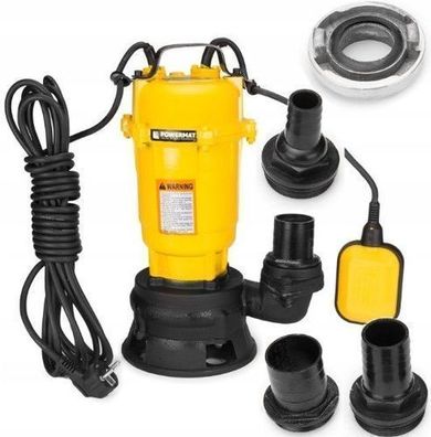 Tauchpumpe 750W Schmutzwasserpumpe Fäkalienpumpe Abwasserpumpe mit Schwimmerschalter