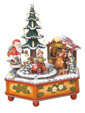 Hubrig Musikdose Weihnachtszeit Höhe Höhe 22 cm / Material Holz