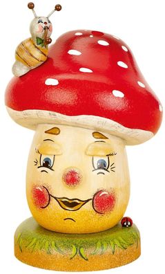 Hubrig Räuchermann Glückspilz Höhe 12 cm / Material Holz