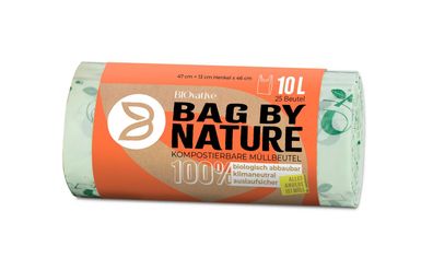 10L Biomüllbeutel mit Henkel: 100 Müllbeutel, Made in Germany, 100% kompostierbar