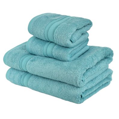 Bambus-Handtuch-Set, türkis 2 Stück 30x50 cm, 2 Stück 50x100 cm