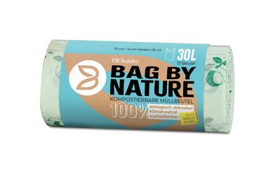 30L Biomüllbeutel mit Henkel: 39 Müllbeutel, Made in Germany, 100% kompostierbar