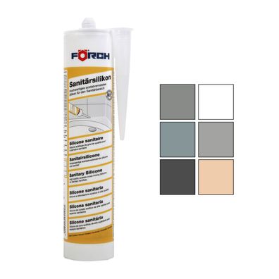 FOERCH Sanitaersilikon 0.31 LTR Kartusche Silikondichtungsmasse dauerelastisch
