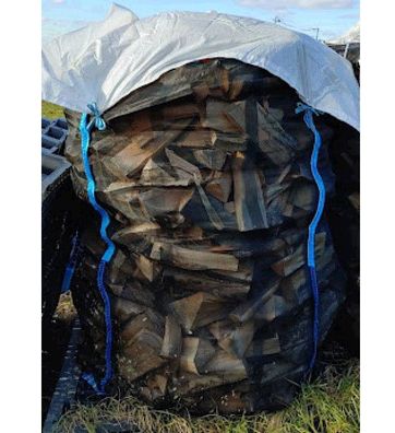 Angebot: 10 x Woodbag Holzbag 100x100x120cm Holz Big Bag Sternboden und Abdeckung