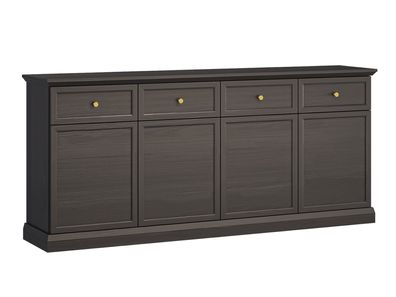 AX LIVING Große Kommode „Levantos K4D4S“ - 193 cm, Schwarz Grafit