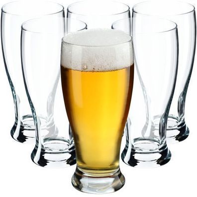 KADAX Biergläser, 565ml Weizenbiergläser, Spülmaschinenfeste Trinkgläser