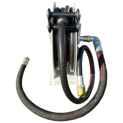 Diesel Schlauchaufroller mit 8m Schlauch DN19 1" AG und Verbindungsschlauch