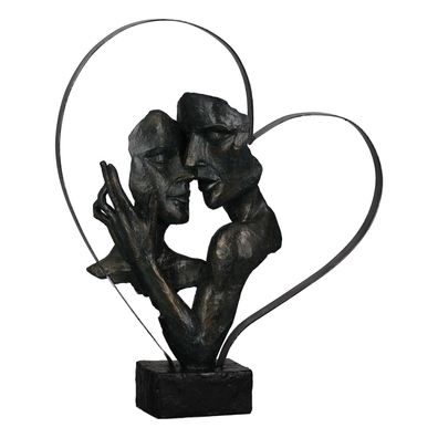 Casablanca Skulptur, Herz, "Essential", Paarmotiv, Metall, Poly, bronzefarben, ,