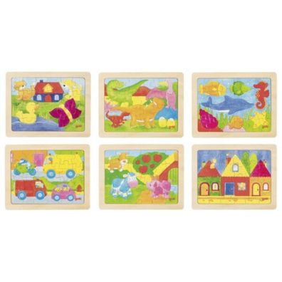 goki Einlege- Puzzle 1000 Farben versch. Motive Holzspielzeug 57700