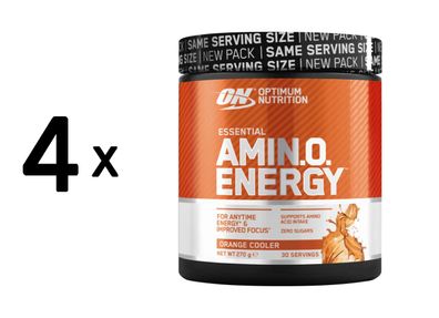 4 x Optimum Nutrition Amino Energy (270g) Orange Cooler