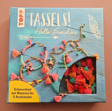 TOPP Tassels Hello Sunshine Schmuckset mit Material für 5 Armbänder Selbermachen