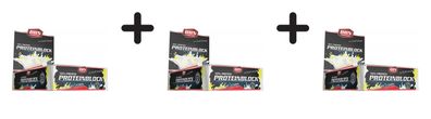 3 x Best Body Nutrition BBN Hardcore Protein Block (15x90g) Yoghurt Lemon