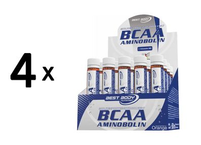 4 x Best Body Nutrition BCAA Aminobolin (20x25ml) Orange