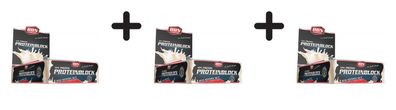 3 x Best Body Nutrition BBN Hardcore Protein Block (15x90g) Macadamia Nut
