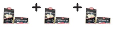 3 x Best Body Nutrition BBN Hardcore Protein Block (15x90g) Vanilla