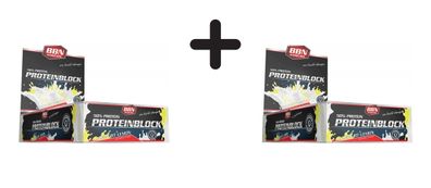 2 x Best Body Nutrition BBN Hardcore Protein Block (15x90g) Yoghurt Lemon