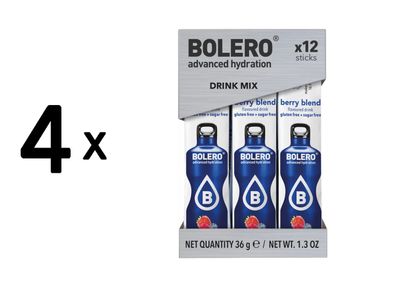 4 x Bolero Sticks (12x3g) Berry Blend