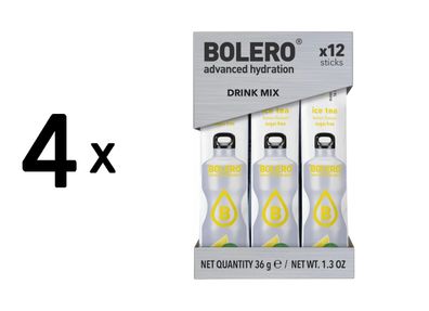 4 x Bolero Sticks (12x3g) Ice Tea Lemon
