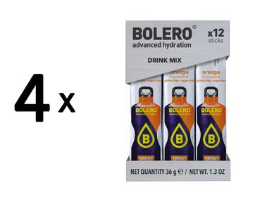 4 x Bolero Sticks (12x3g) Sport Orange