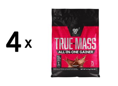 4 x BSN True Mass All-In-One Gainer (4.2Kg) Chocolate