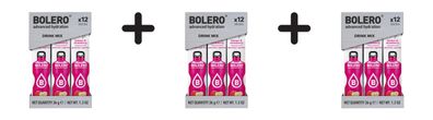 3 x Bolero Sticks (12x3g) Banana and Strawberry