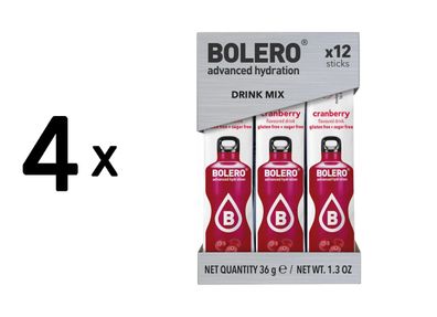4 x Bolero Sticks (12x3g) Cranberry