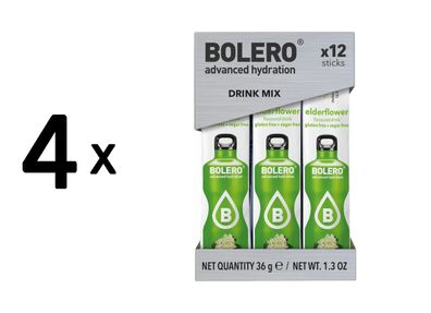 4 x Bolero Sticks (12x3g) Elderflower
