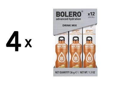 4 x Bolero Sticks (12x3g) Ginger