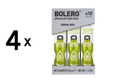 4 x Bolero Sticks (12x3g) Honey Melon