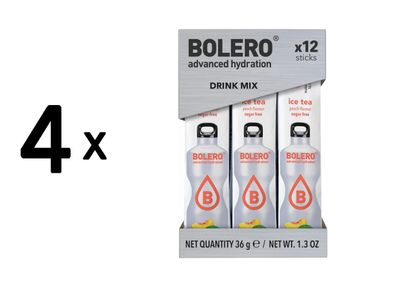 4 x Bolero Sticks (12x3g) Ice Tea Peach