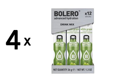 4 x Bolero Sticks (12x3g) White Grape