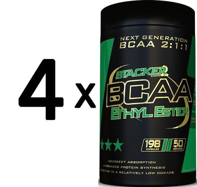 4 x BCAA Ethyl Ester - 198 caps