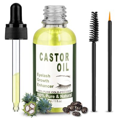 Haaröl Rizinusöl Haare Wachstum Serum für Wimpern Augenbrauen Bart 30ml Vegan